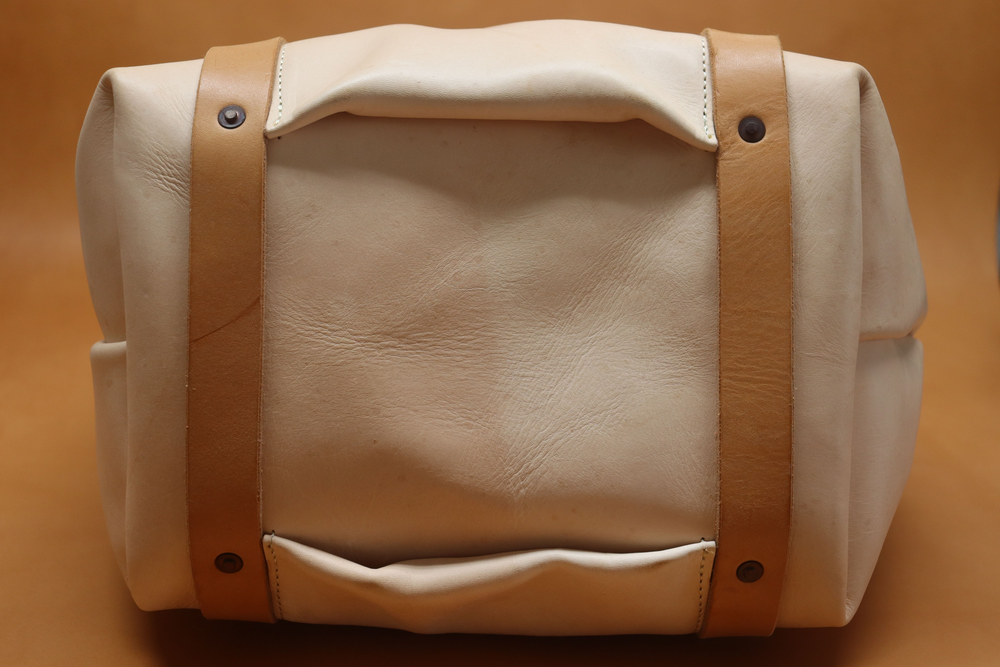 Natural Veg Tan Leather Tote Bag with Golden Veg Tan Straps (Handles) 108