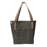 M1201L Medium Grass Weave Design Green Colored Tote
