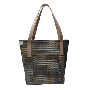 M1201L Medium Grass Weave Design Green Colored Tote