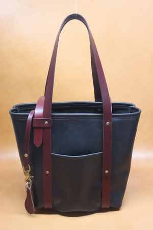 Burgundy Leather Tote Bag 