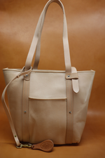 Natural Veg Tan Leather Tote Bag with Veg Tan Straps (Handles) 103.1