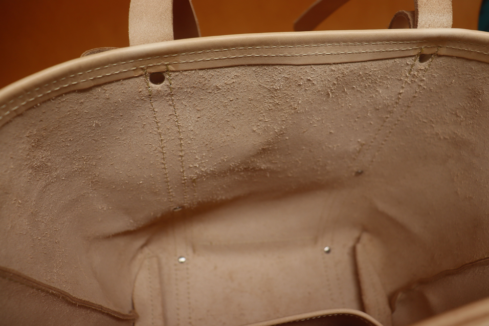 Natural Veg Tan Leather Tote Bag with Veg Tan Straps (Handles) 103.1