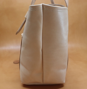 Natural Veg Tan Leather Tote Bag with Veg Tan Straps (Handles) 103.1