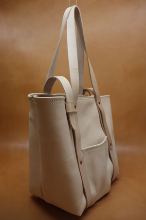 
            
                Load image into Gallery viewer, Natural Veg Tan Leather Tote Bag with Veg Tan Straps (Handles) 105
            
        